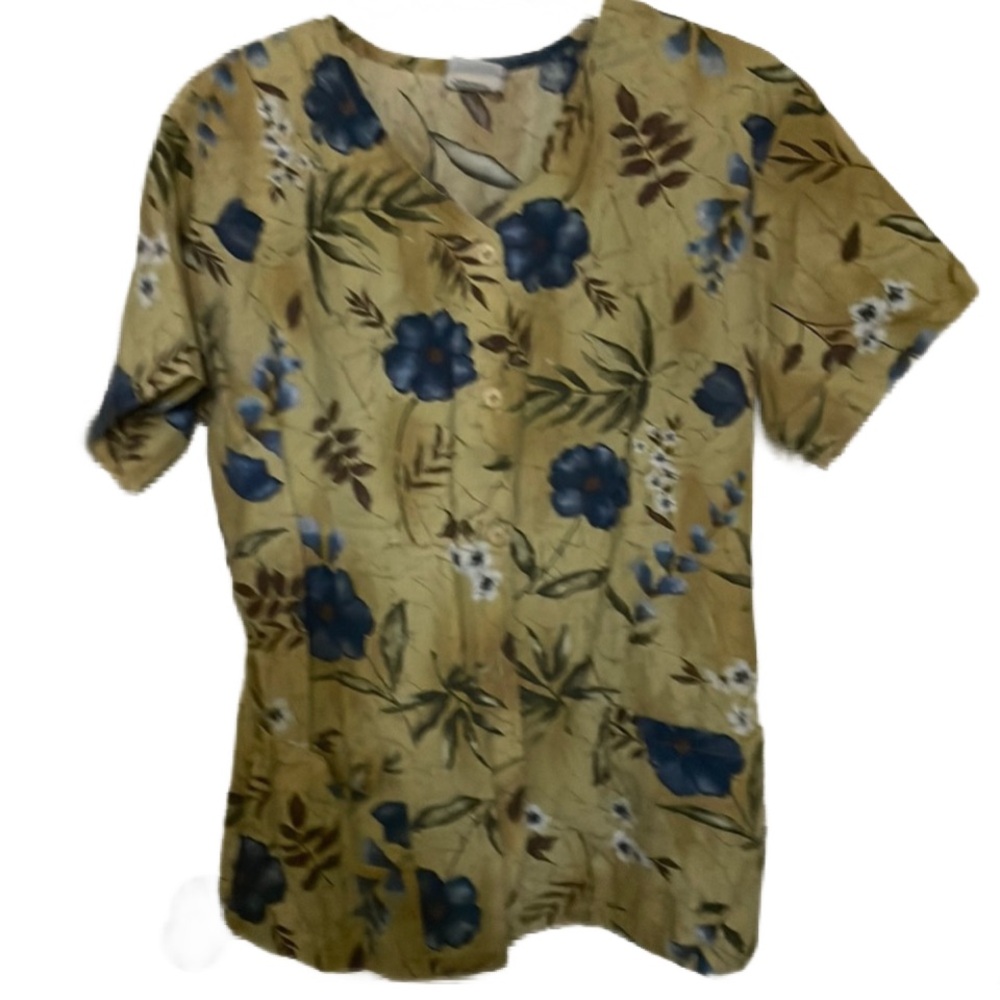 Los Angeles rose vintage 1990’s floral scrub top size medium